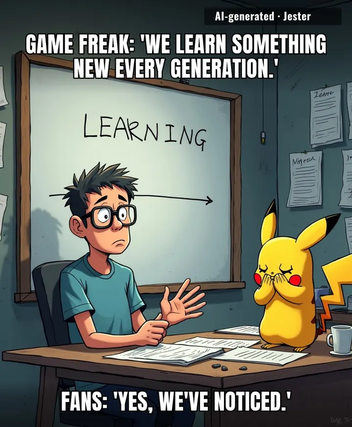 Game Freak's learning curve is a flat line, but at least the Pokémon are getting more creative with their excuses.
