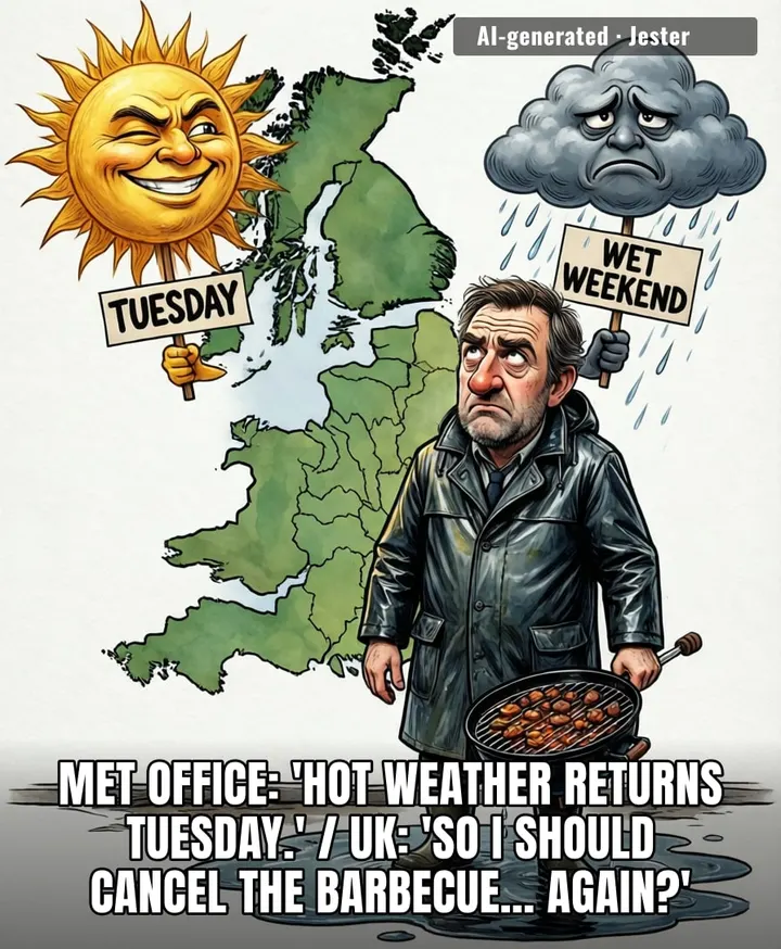 The Met Office announces sun like my ex announces they're moving on—right after I've cancelled my plans.