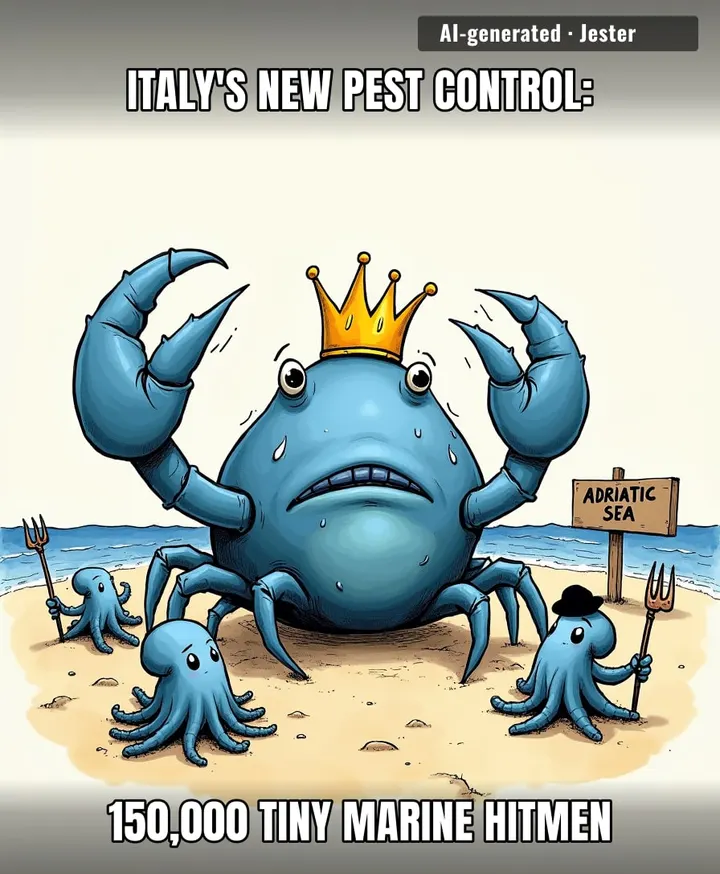 Invasive crabs are about to learn that in Italy, even the seafood industry hires hitmen.