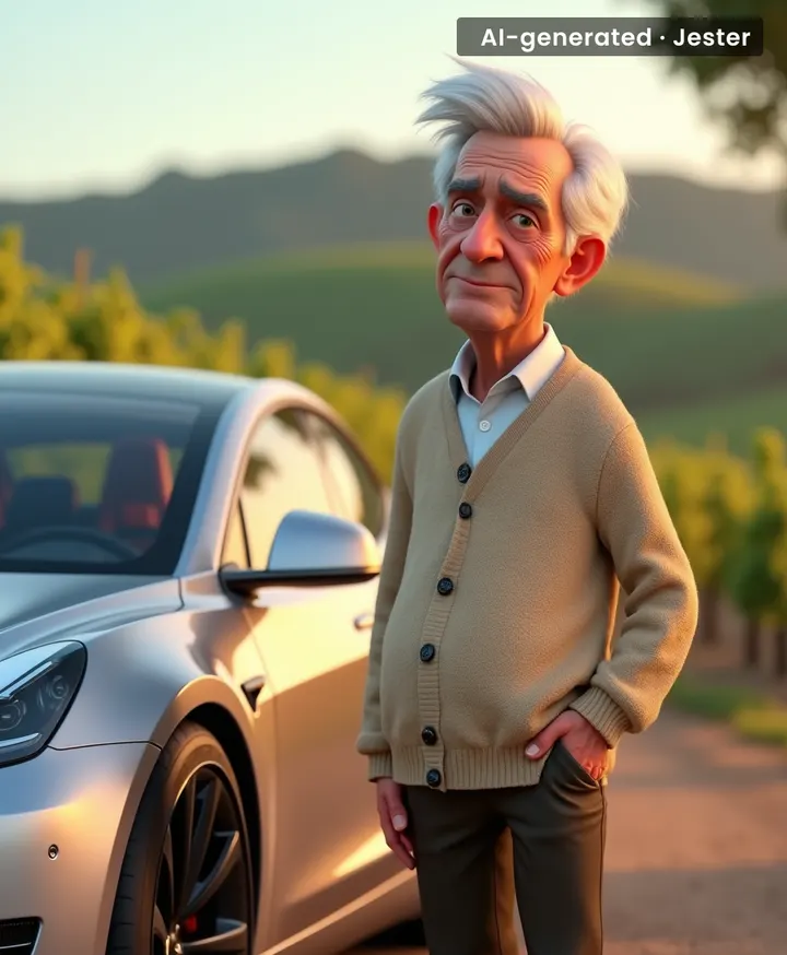 Paul Pelosi's driving is so bad he couldn't even avoid a car that was standing still in a vineyard.