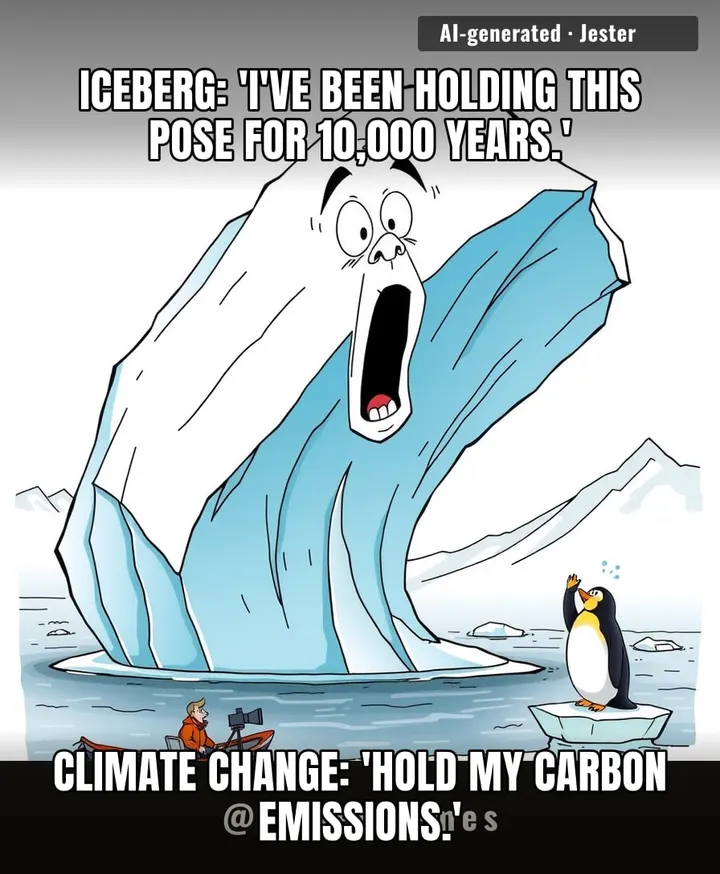 The iceberg just did a barrel roll and the only witness was a camera crew that showed up for the scenery.