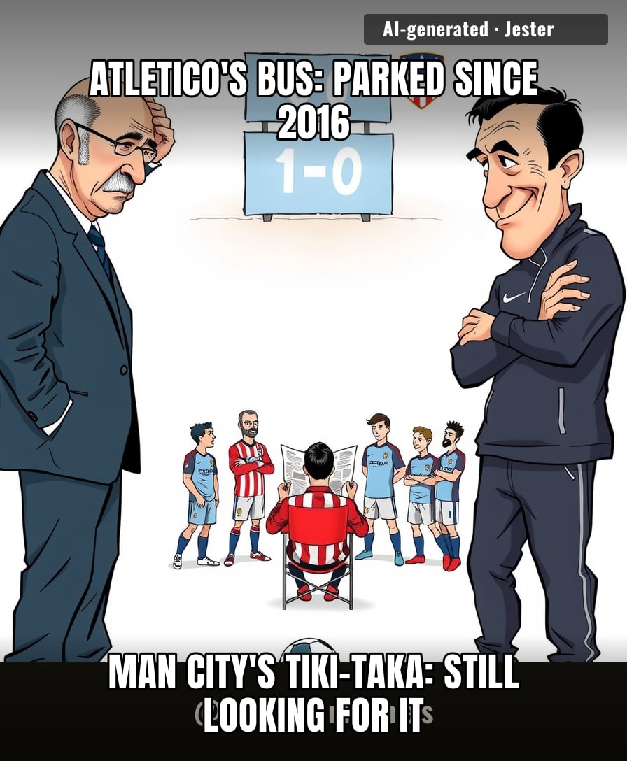 Pep spent £300M to play keep-away, and Atlético still made him look like he's managing a Sunday league pub team.