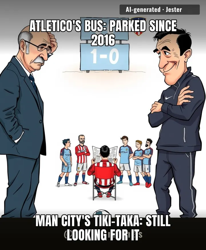 Pep spent £300M to play keep-away, and Atlético still made him look like he's managing a Sunday league pub team.
