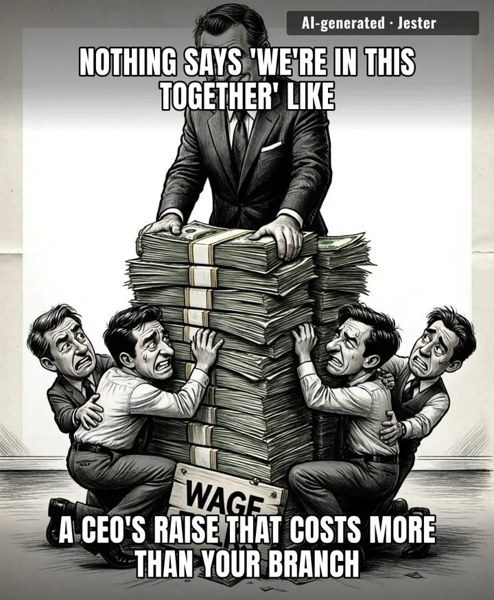Matt Comyn clearly needed that $9m to afford the oxygen it takes to look his staff in the eye while denying them a raise.