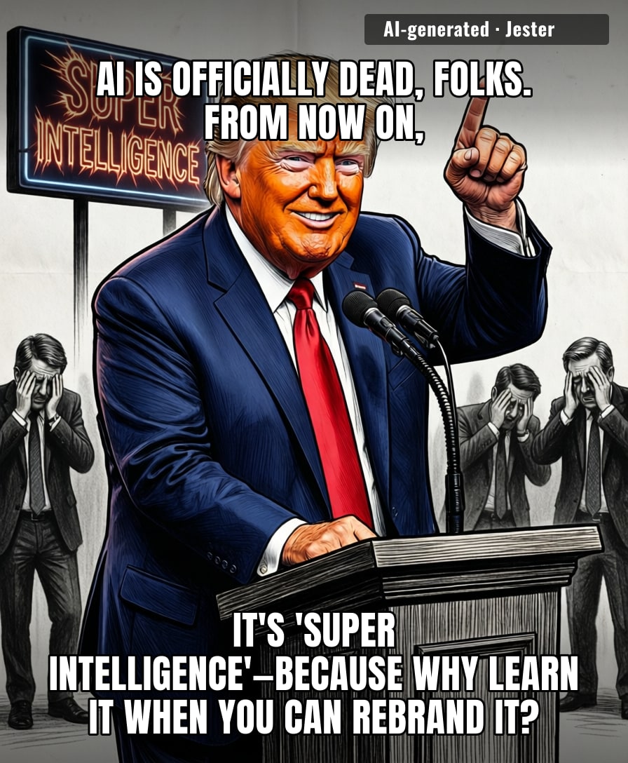 Finally, an AI that reflects the president's own cognitive stats: it’s totally fake but insists it’s the best one ever made.