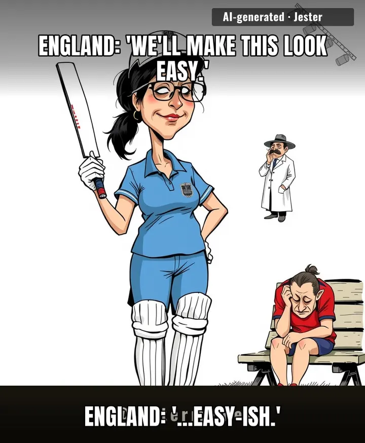 England treating a World Cup match like a group project due at midnight — technically passed, emotionally destroyed.