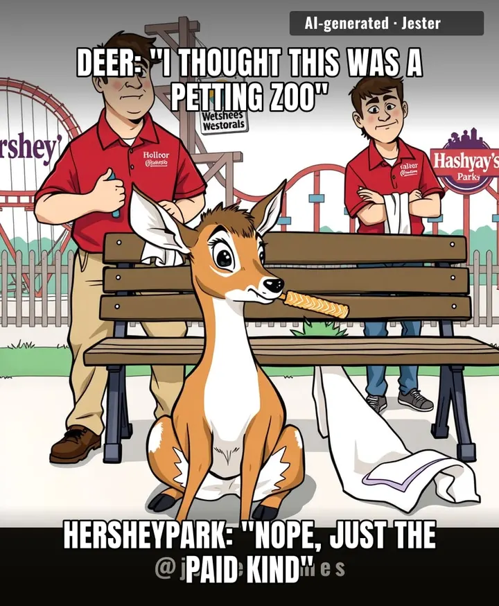 The deer was just there for the employee discount on chocolate.