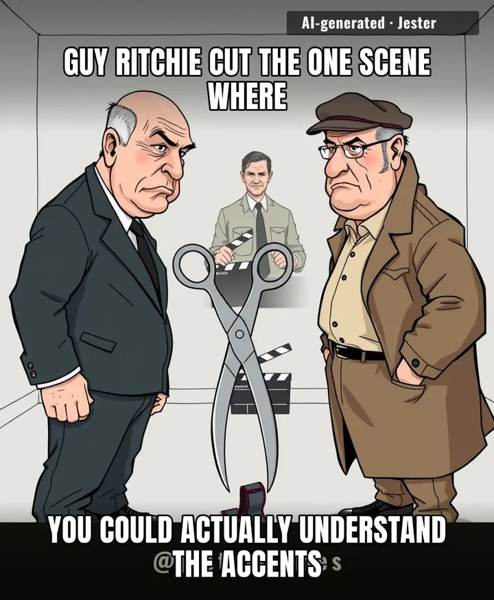 Ritchie finally found a way to make British actors less comprehensible: editing them out entirely.