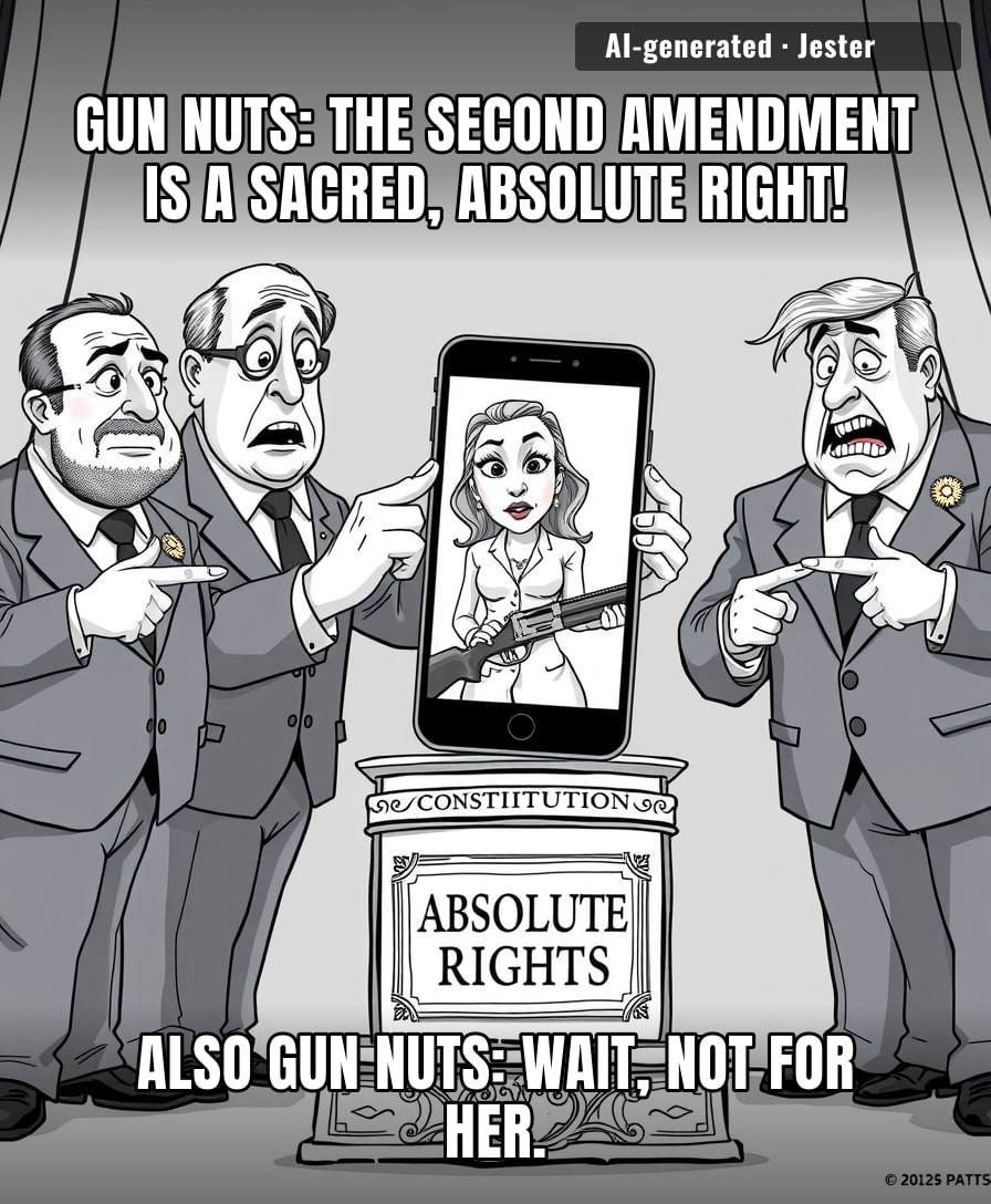 The Second Amendment suddenly has a character limit the moment someone fits the wrong demographic.