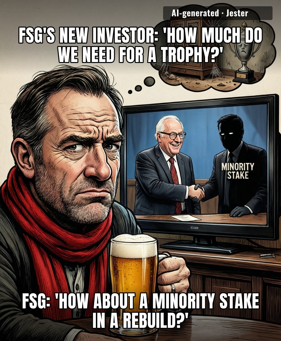 Liverpool fans: 'FSG sees the future of football.' FSG: 'Yes, a stake in the future of football.'