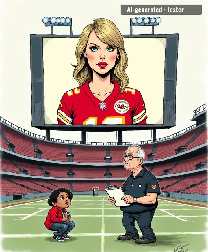 Somewhere a security guard is checking the stadium for her like it's a bank heist.