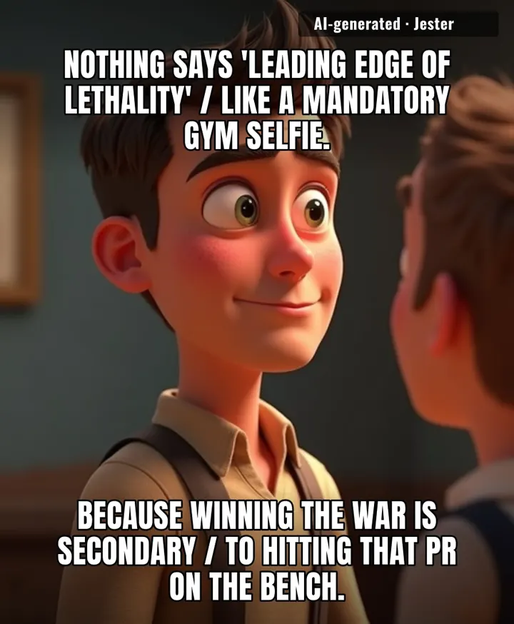 Somewhere, an enemy sniper is watching a US battalion pause their entire tactical maneuver just to see who has the best peak testosterone levels.