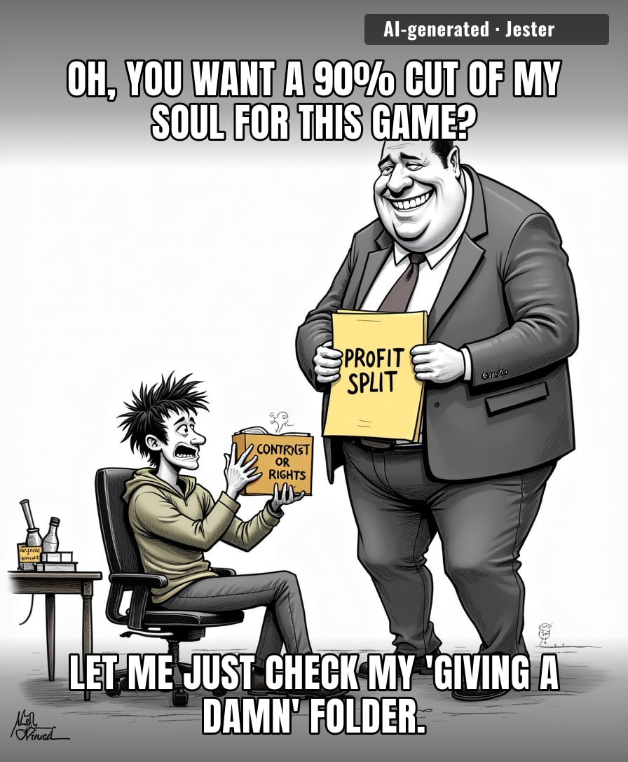 Publishers treat indie devs like a first date where they expect you to pay for dinner, bring the wine, and do all the cooking.