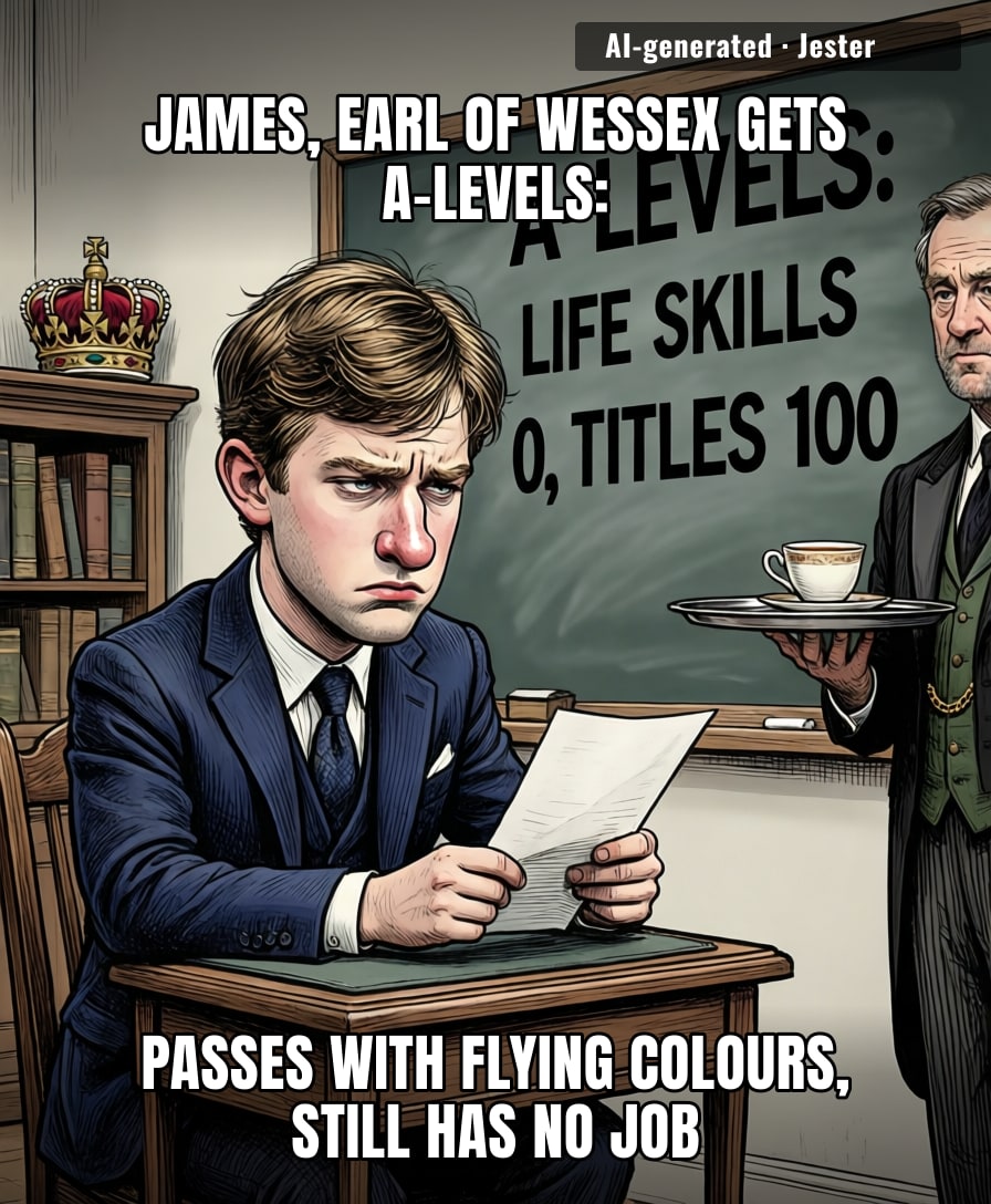 He's got a grade in being a royal, which is basically a 40-year internship.