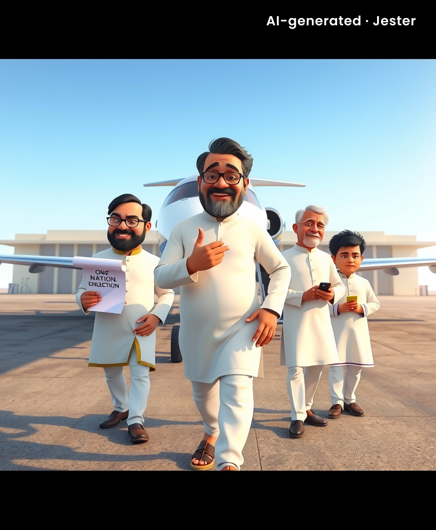 So they're all flying to Lucknow to study how to hold elections all at once. Did they forget to mention the study is *how* to win them all at once?