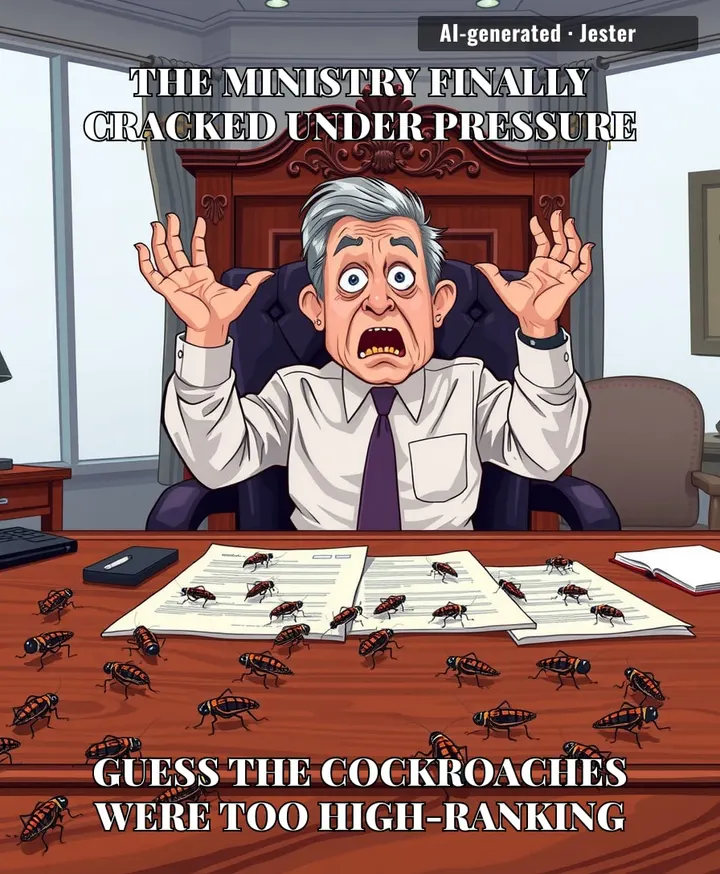 When you realize the education system is so broken that a swarm of insects had more influence on the minister's resignation than actual students.