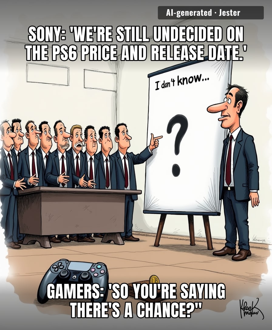 Sony's PS6 pricing meetings are just a group of executives shrugging at each other while gamers check their bank accounts in fear.