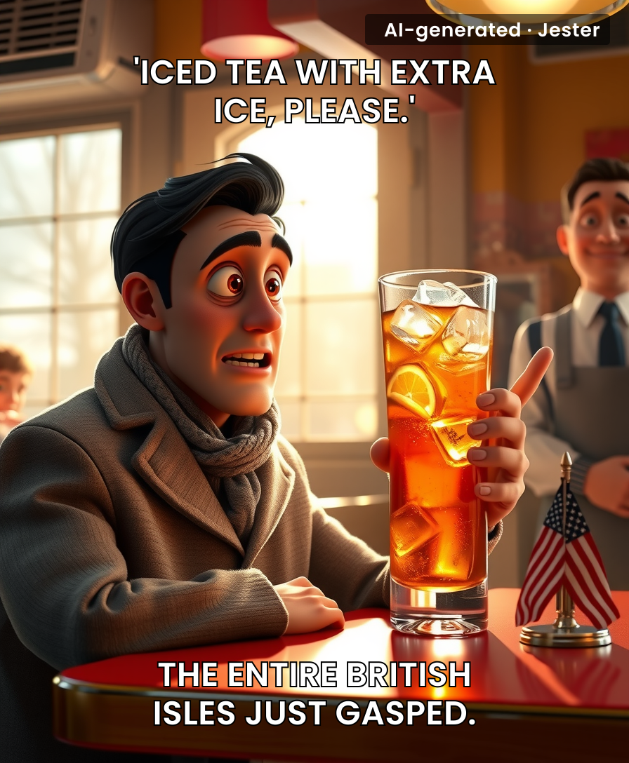 British people are just now learning that Americans treat their beverages like a polar bear's bathtub.