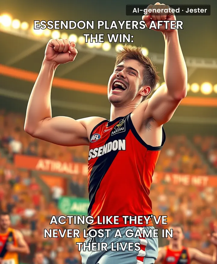 Essendon's winning percentage just went from 0% to 4.5%. That's a 4,500% increase – celebrate responsibly.