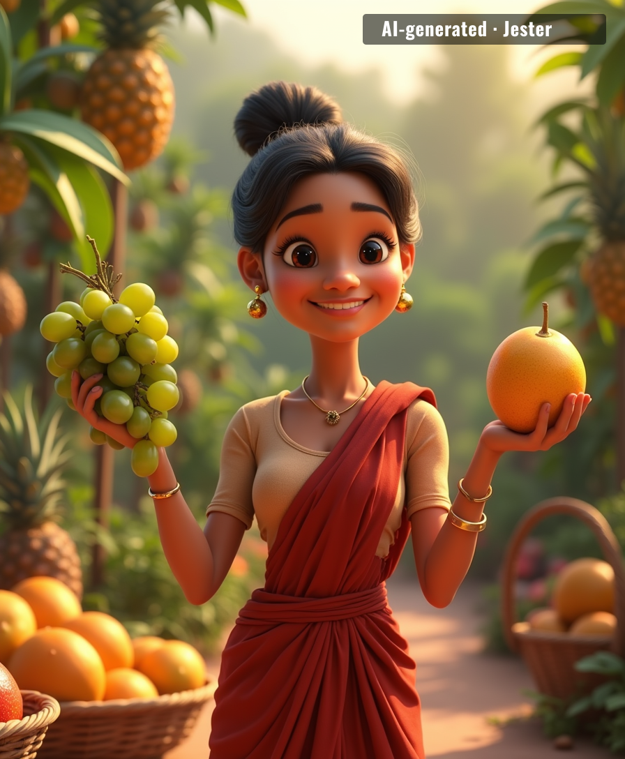 The only thing more impressive than Elizabeth's fruit variety is her ability to remember which plant is which.