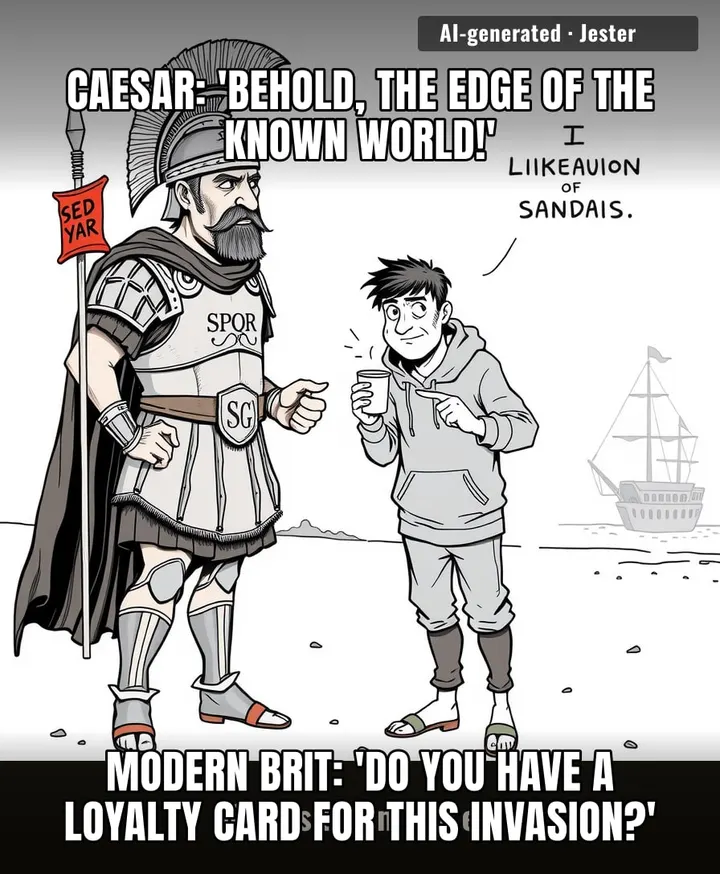 Historians spent centuries documenting the Roman conquest of Britain, only to realize the real tragedy was that we eventually survived to give them feedback.