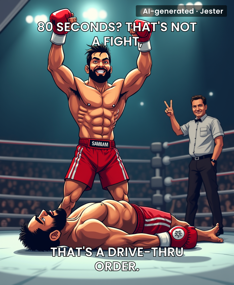 Sangram Singh treated that fight like a speedrun, and Abid Ali was the unskippable ad.
