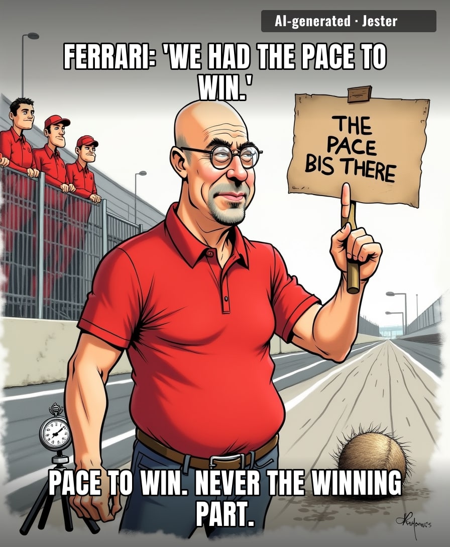 Ferrari has been "one upgrade away" for so long they should just put it on the team crest.