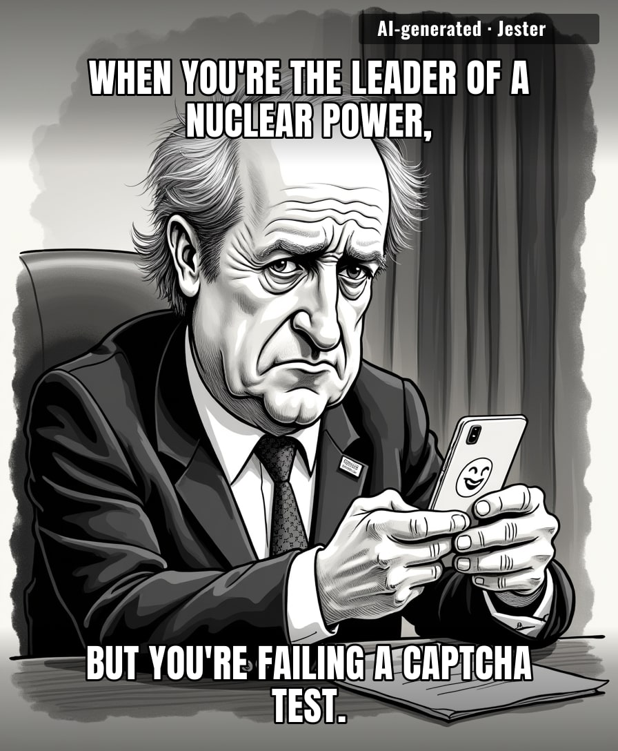 Imagine holding the nuclear codes and getting catfished by a random guy in a basement.