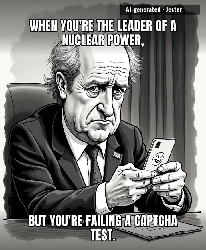 Imagine holding the nuclear codes and getting catfished by a random guy in a basement.
