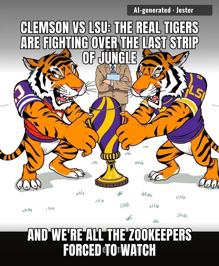 Two tiger teams, one trophy, and somehow the whole stadium still smells like a petting zoo.