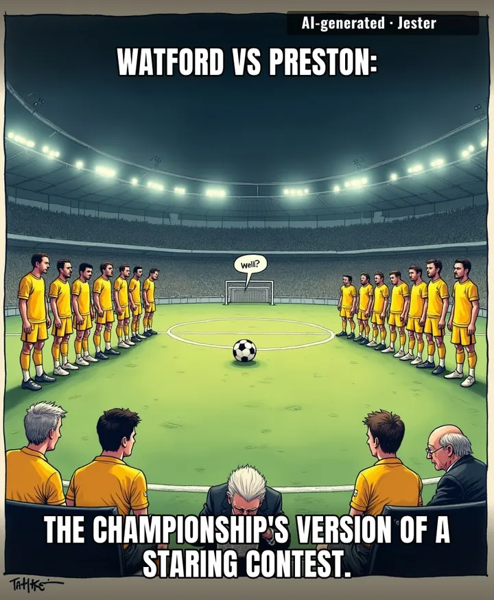 Somewhere in the Championship, two teams are playing a game of chicken, and the ball is already crying.