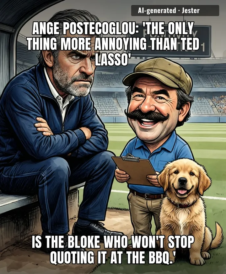 Ange's real gripe with Ted Lasso isn't the optimism — it's that every Aussie now expects him to manage like a scripted sitcom character.
