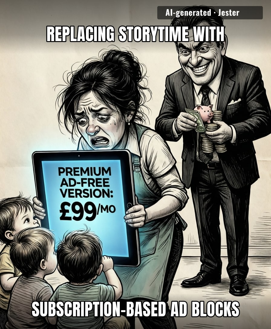 Because nothing says 'nurturing the next generation' like a quarterly dividend that depends on how many minutes of crying you can monetise.