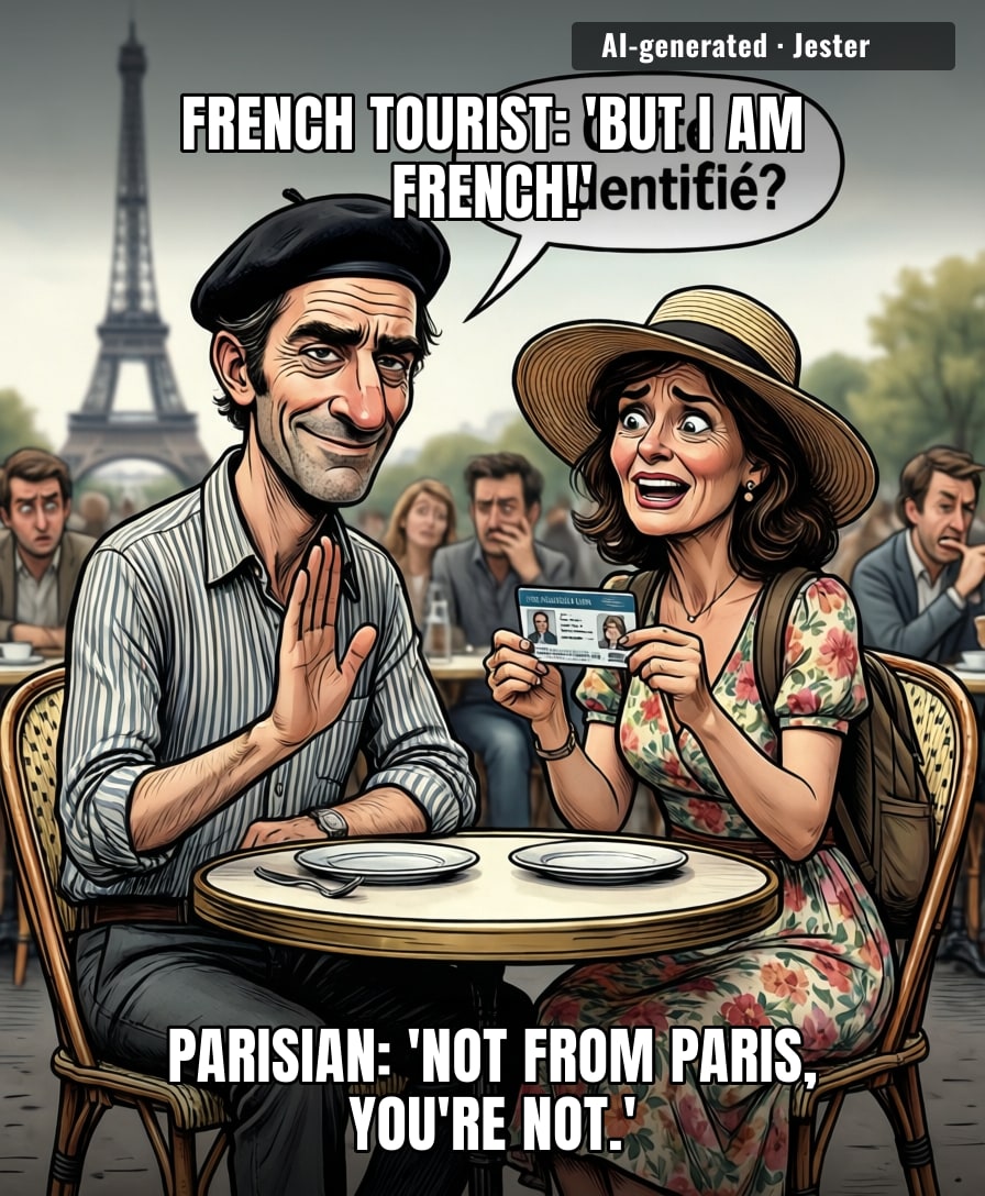 Parisians demanding proof of residency from fellow French is the only border wall they'll ever support.