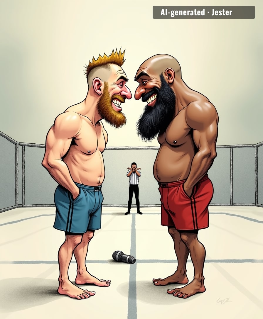 two guys fighting over who gets to be the one who gets brain damage