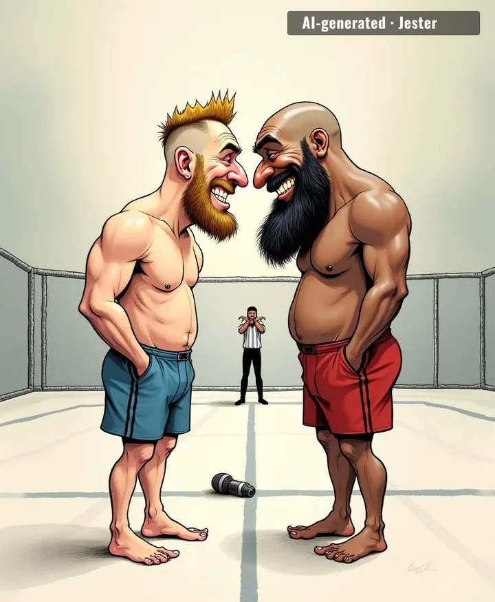 two guys fighting over who gets to be the one who gets brain damage