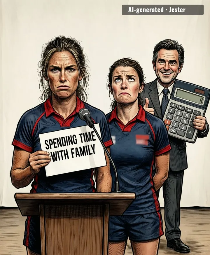 Retiring at your peak to 'spend more time with family' is sport's classiest way of saying the cap finally caught up.