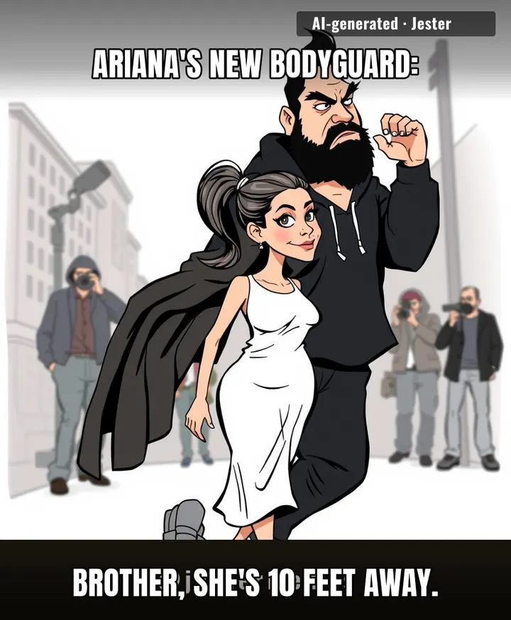 Ricky's job description is basically 'stand close, look stern, and pray a paparazzo doesn't sneeze on her.'