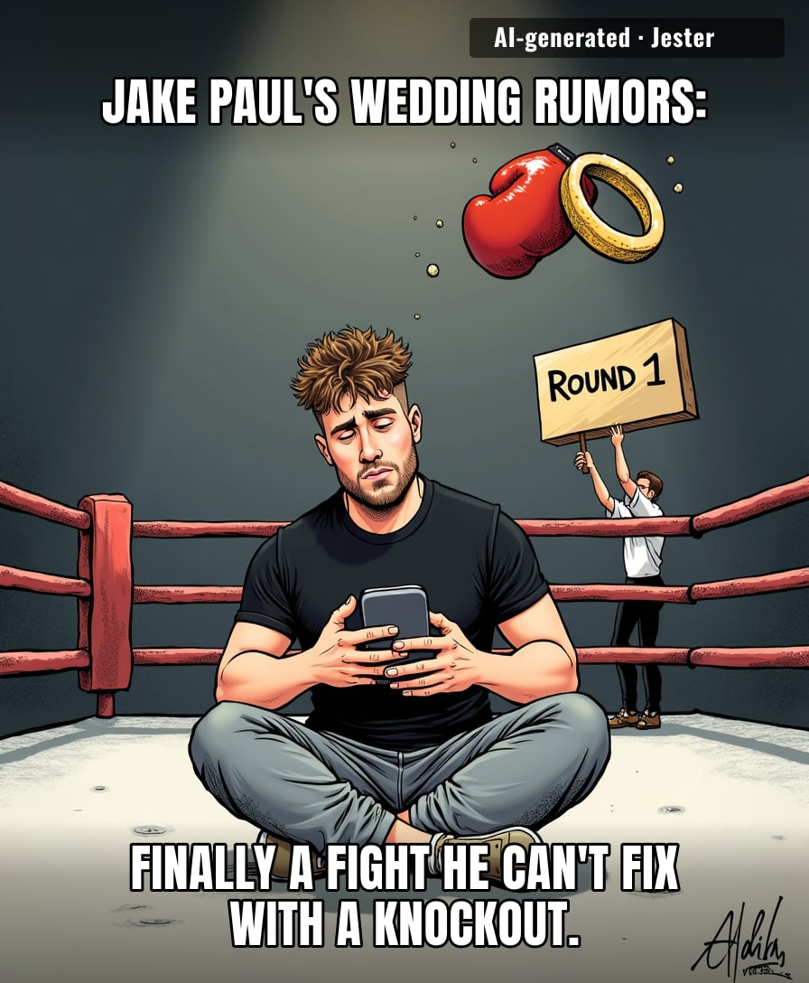 Jake Paul's wedding rumors are the only thing he can't monetize with a rematch clause.