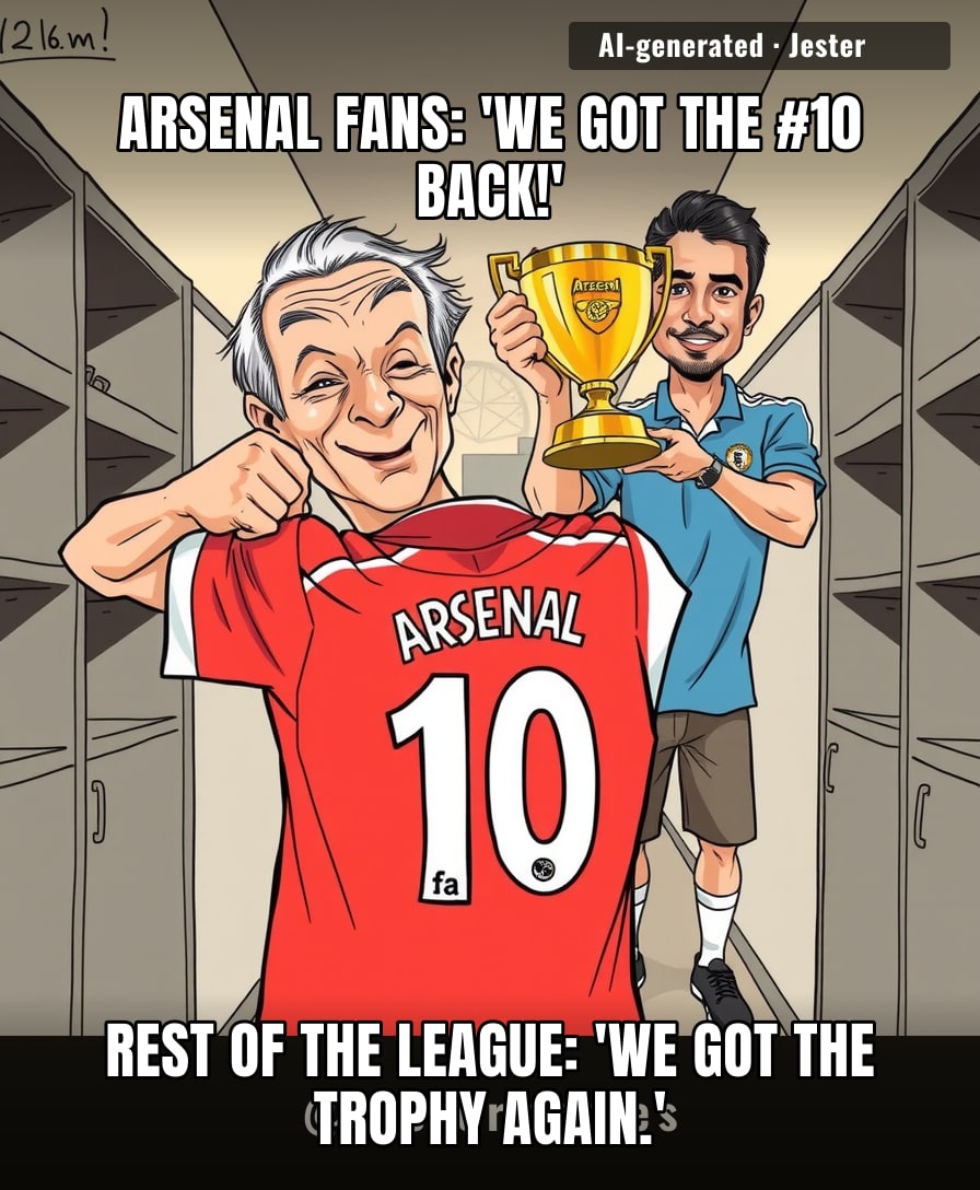 Arsenal releasing squad numbers before winning anything is like a chef plating a meal that's still on fire.