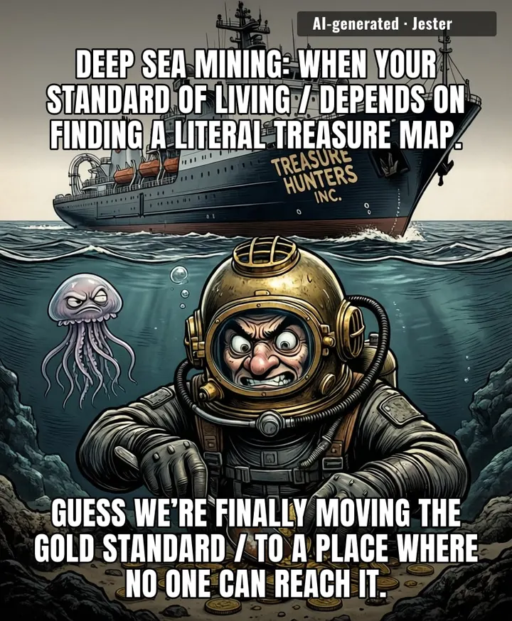 We’re really out here mining the ocean floor for silver while the middle class is still trying to figure out how to afford a basic dinner.