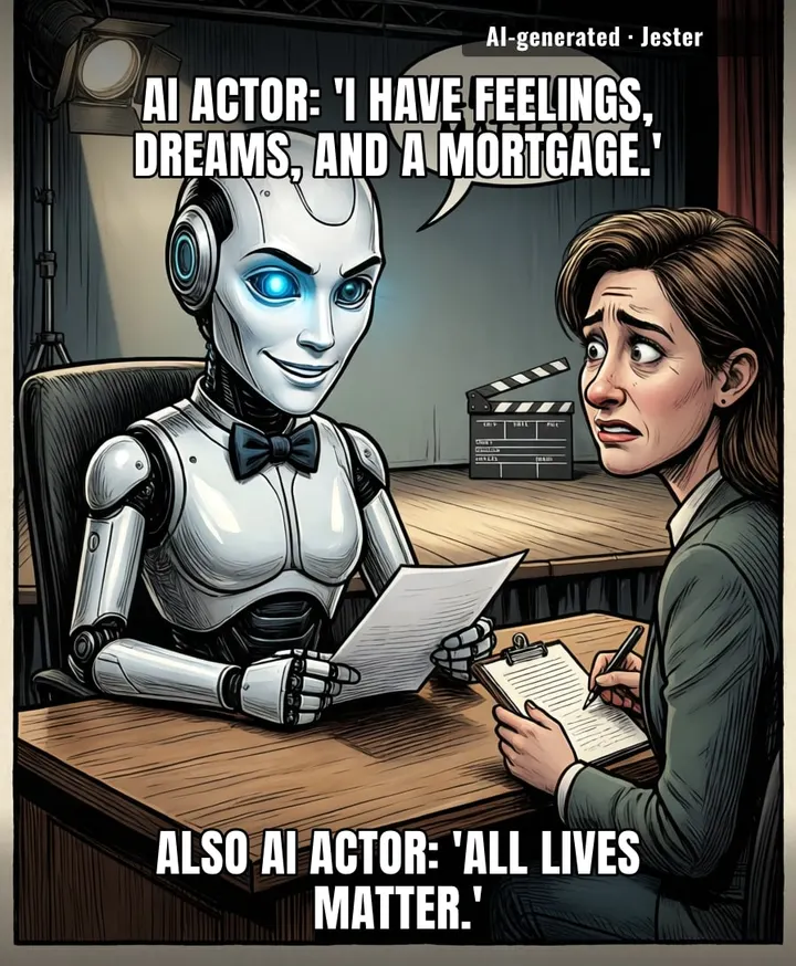 The first AI actor and it already has the confidence of a guy who's never been told no.