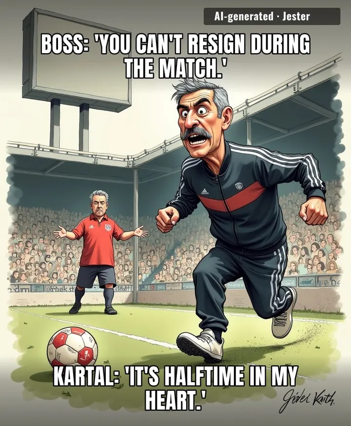Ismail Kartal lasted 45 minutes, which is exactly one minute longer than my New Year's resolution on January 2nd.