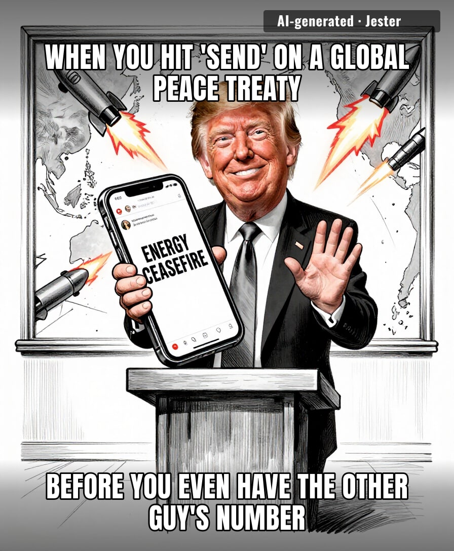 Trump's strategy is basically sliding into a DMs and calling it a binding geopolitical framework.