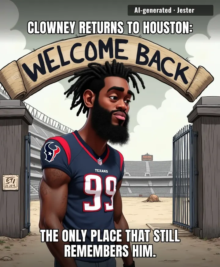 Eight years, three teams, zero sacks in Houston's memory—welcome back to the witness protection program.