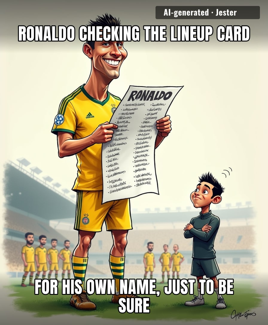Playing with Ronaldo must be like being the backup singer for someone who insists the mic is off.