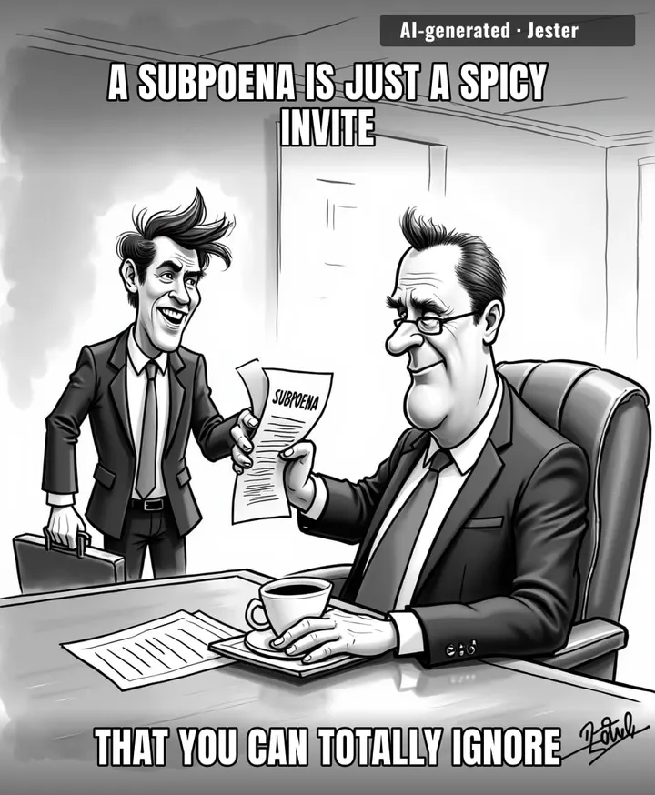 The legal system is really just a suggestion for people with enough lawyers to turn a summons into a reading list.