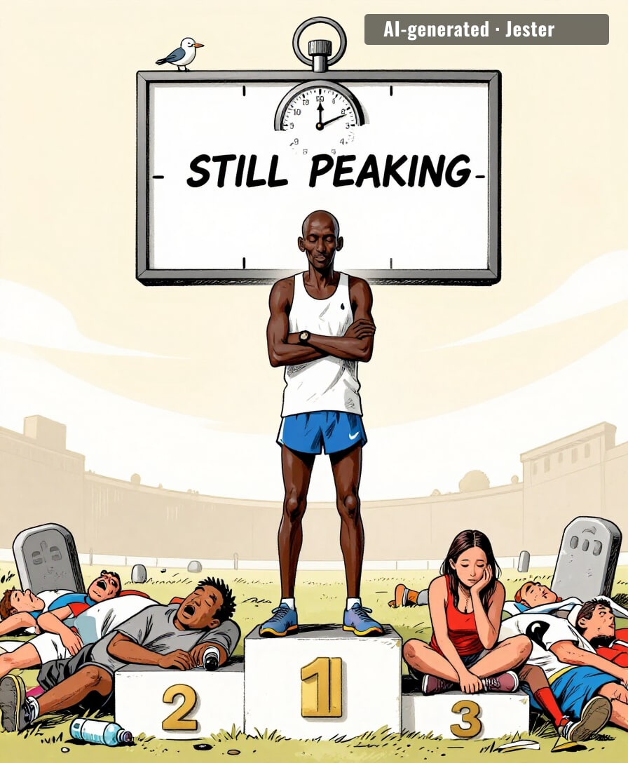 the man's 41 and his body's still peaking, meanwhile mine retired at 24.