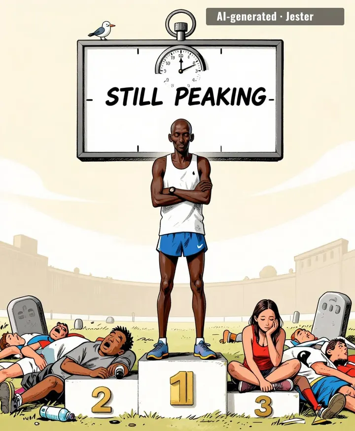 the man's 41 and his body's still peaking, meanwhile mine retired at 24.