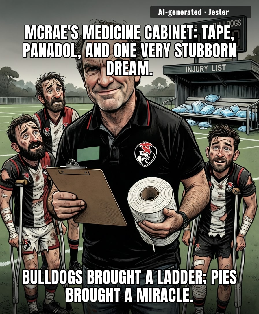 Collingwood's season is one long group project and McRae is the only one who didn't slack off.